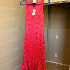 Mermaid lace hi low dress